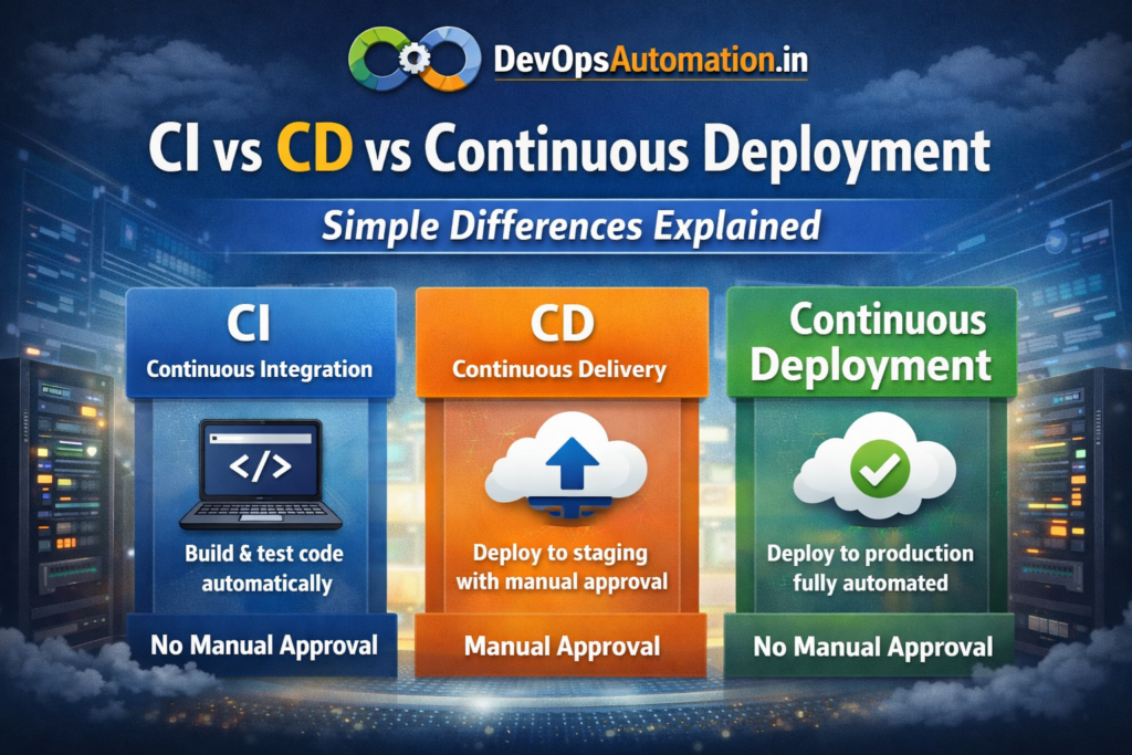 CI vs CD vs Continuous Deployment: Simple Differences Explained